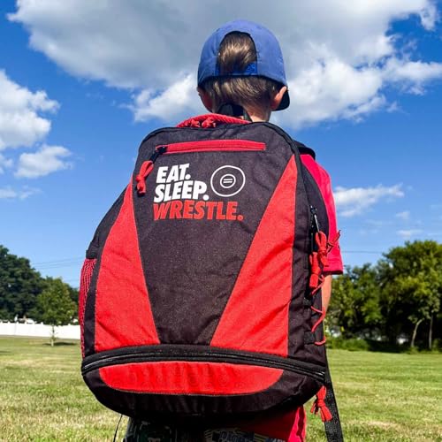 ChalkTalkSPORTS Wrestling Backpack for School - Eat Sleep Wrestle