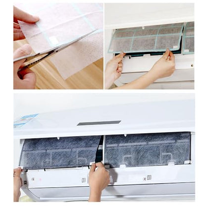 10 Pack Mini Split Air Conditioner Vent Filters Cover Anti-Dust Secondary Air Cleaning Filter for Home Air Conditioners Vents Air Purification Wall Mounted A/C Unit Heat Pump Heater