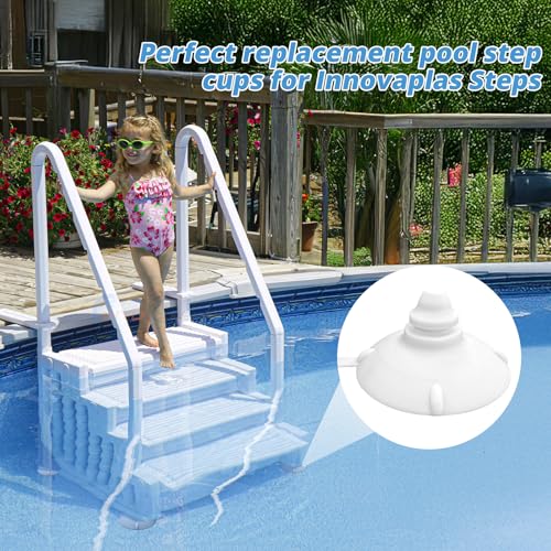 Pool Step Suction Cups, Step Cups Replacement for Innovaplas Above Ground Swimming Pool Steps (8 Pack) - size: 8 Packs