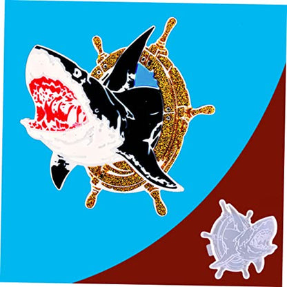 Shark Coaster Silicone Mold for DIY Cup Mats Easy Demould Smooth Finish Durable Resin Crafting for Home Decor and Gifts