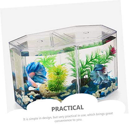 YARNOW Multi Functional Transparent Isolation Box for Fish Breeding Incubator Tank for Betta Guppy Shrimp with Enhanced Survival Rate for Aggressive Fish