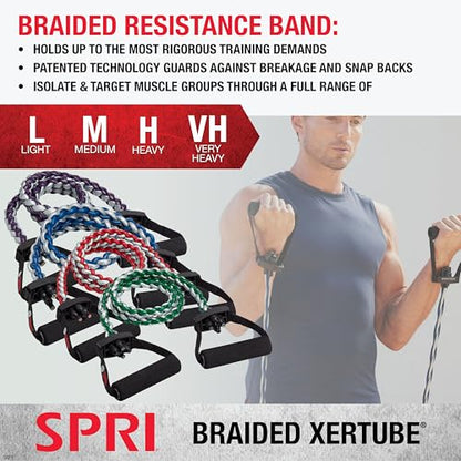 SPRI Braided Xertube Resistance Band - style: LIGHT