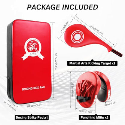 3-in-1 Boxing Training Set, Punching Mitts, Kick Pad and Target Paddle - style: 3 in 1 Boxing Training Equipment