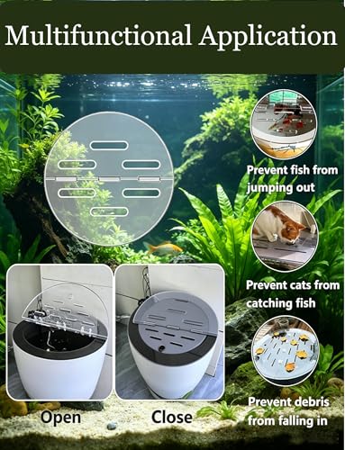 5mm Thicked Round Acrylic Aquarium Cover, Customizable Fish Tank Top Panel, Cuttable Lid for Aquariums, Reptile Habitats and Display Tanks(8in/20.32cm)