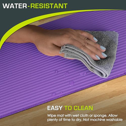 ProsourceFit Extra Thick Yoga Knee Pad and Elbow Cushion 15mm (5/8”) Fits Standard Mats for Pain Free Joints in Yoga, Pilates, Floor Workouts - color: Purple