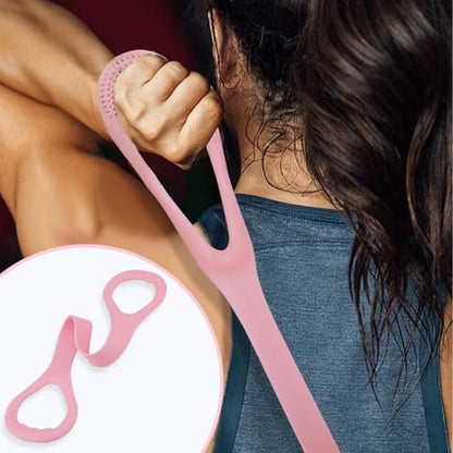 Yitexin Figure 8 Resistance Band, Stretch Bands for Exercise, Stretch Strap for Arm Shoulder Back Chest Stretching, Elastic Rope Stretching Bands - color: Pink