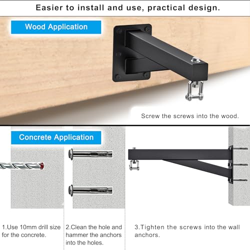 SELEWARE Wall Mount Heavy Bag Hanger Heavy Duty Punching Bag Hanger - color: 17" Heavy Bag Hanger