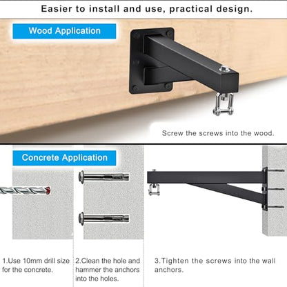 SELEWARE Wall Mount Heavy Bag Hanger Heavy Duty Punching Bag Hanger - color: 17" Heavy Bag Hanger