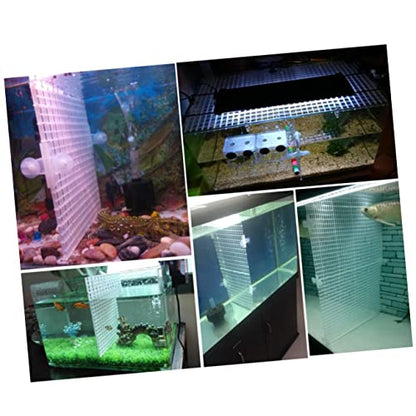 Aquarium Isolation Panel Lattice Plate Transparent Sections with Random Color Suction Cups Easy to Install Dividers for Fish Tank Breeding and Separation