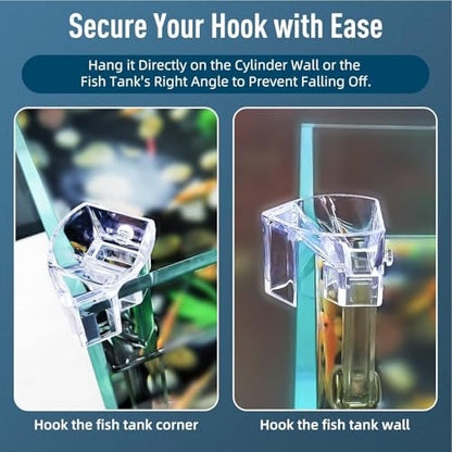 Aquatic Fish Feeding Disk - Glass Shrimp Feeder Tube Set, Clear Suction Cup Feeder Tray, Tank Feeding Station | Aquarium Care Tool for Pets | Easy Feed Solution for Shrimp Fish Snails