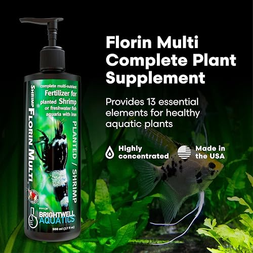 Brightwell Aquatics Shrimp FlorinMulti Complete Plant Nutrient, 500 ml - size: 500-ml