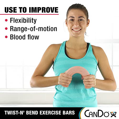 CANDO 10-1510 Tan Twist-n-Bend Hand Exerciser, XX-Light Resistance - style: 1) XX-Soft