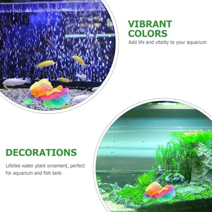 SUPVOX Lifelike Silicone Aquatic Plant Ornament Purple Simulation Water Plant for Fish Tank Decoration for Home and Office Aquarium