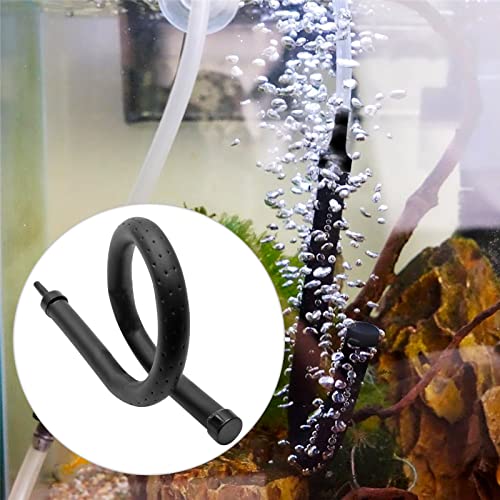 2Pcs Aquarium Flexible Rubber Wall Air Curtain Bubble Tube for Fish Tank Soft Rubber Tube Hose Oxygen Diffuser Tube 30cm/11.8" Length - size: 30cm, 2pcs