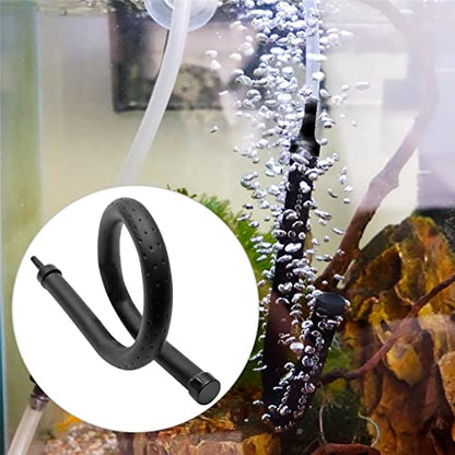 2Pcs Aquarium Flexible Rubber Wall Air Curtain Bubble Tube for Fish Tank Soft Rubber Tube Hose Oxygen Diffuser Tube 30cm/11.8" Length - size: 30cm, 2pcs