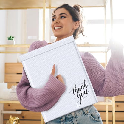 Fuxury Bubble Mailers 14.5x20" 15 Pack White Extra Large Padded Envelopes Usable Size 14.5x19" Self Seal Bubble Envelopes Padded Mailers Shipping Bags for Mailing book Clothes Small Business #7