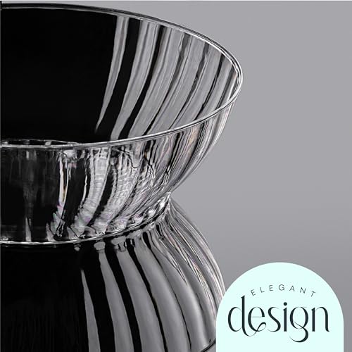PLASTICPRO 50 Pack Small Plastic Bowls Crystal Like 6 oz Bowls Elegant Clear Plastic Bowls for Party and Occasions - size: 6 OUNCE BOWLS