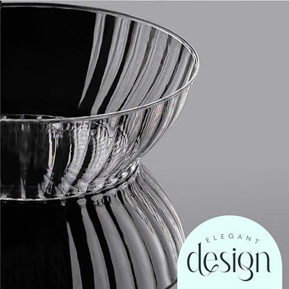 PLASTICPRO 50 Pack Small Plastic Bowls Crystal Like 6 oz Bowls Elegant Clear Plastic Bowls for Party and Occasions - size: 6 OUNCE BOWLS