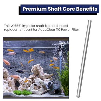 ETZ A16551 Impeller Shaft for Aqua Clear AC110 (AC500) Powerhead Pump Impeller Shaft and Power Filter Replacement Parts 2 Pack