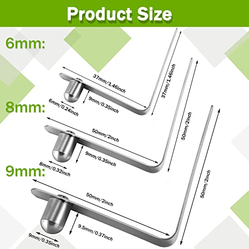 8 Pieces Push Button Spring Clips Tent Pole Clips Stainless Steel Kayak Paddle Spring Snap Clips Locking Tube Pin for Camping Kayak Paddle Tent Pole - color: Silver, size: 9mm