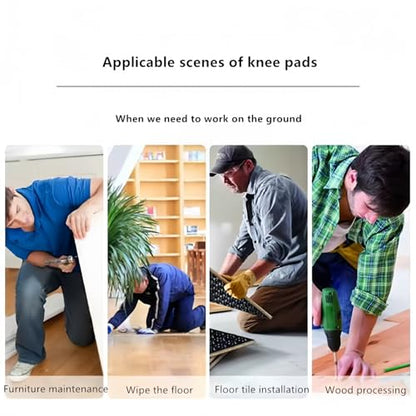 men's and women's gardening knee pads - lightweight waterproof foam knee pads and easy to install, with adjustable hook and loop strap (green) - color: green