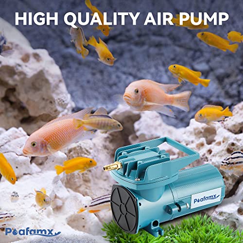 DC 12V Aquarium & Pond Air Pump - 18W-120W Quiet Commercial Aerator with 6 Outlets, 30L-115L/Min Airflow, Car Cable for Hydroponics & Fish Tank - size: 35w