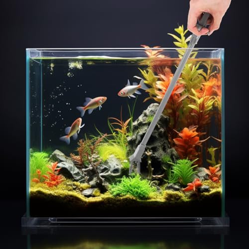 IMIKEYA Curved Tweezers for Aquatic Plants Ergonomic Plastic Tongs for Fish Tank Plant Maintenance Resistant Trimming Tool Aquariums