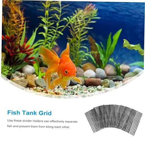 WOONEKY 10pcs Fish Tank Grid Isolation Tray for Breeding Aquarium Supplies Egg Crate Bottom Divider Durable Panel for Fish Survival Rate Increase