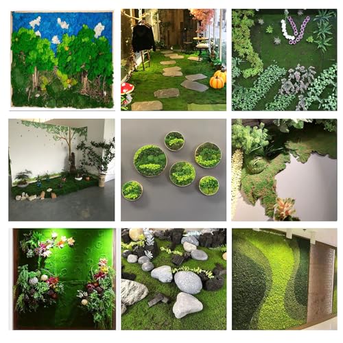 Simulation Artificial Moss Mat 39x39in, Fake Moss Wall DIY Artificial Moss Mat Carpet for Balcony Terrace Decoration Window Display Decoration