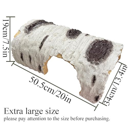 Faux Log Fish Cave for Koi Pond, Extra Large 20" x 13.4" x 7.5",Resin,for Koi Hiding & Playing and Ponds Decorative