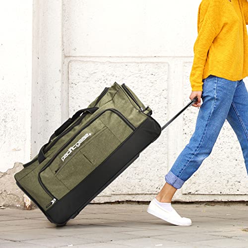 Pacific Gear Duffel Bag with Rolling Wheels - color: Green, size: 30 inch