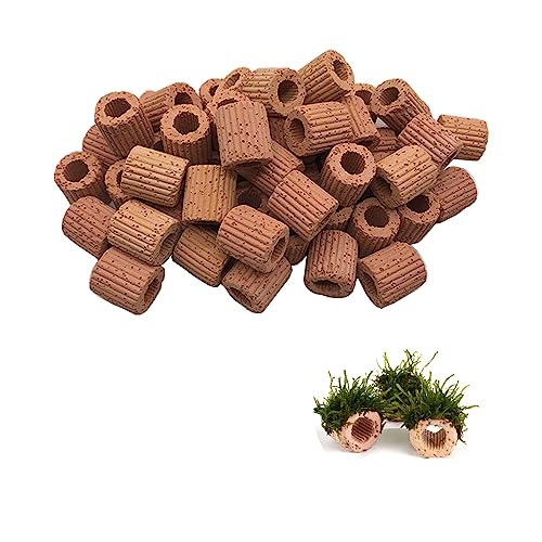 20 Pcs Aquatic Water Plant Fixed Rings, Aquarium Landscape Ceramic Pottery Plant Pot Gravity Ring for Fish Tank Accessories