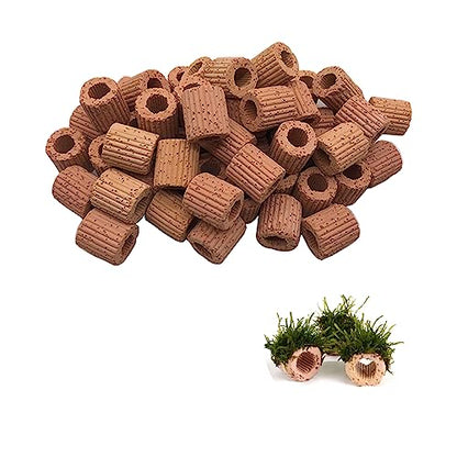 20 Pcs Aquatic Water Plant Fixed Rings, Aquarium Landscape Ceramic Pottery Plant Pot Gravity Ring for Fish Tank Accessories