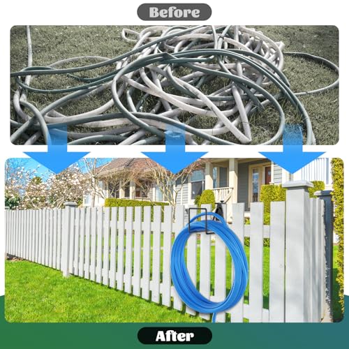 Garden Hose Holder,Adjustable Hose Hanger Wall Mount for Pool Equipment,Heavy Duty Water Hose Hangers for Outside,Sturdy Hose Hooks for Garden (2 Pack) - size: 2 Pack