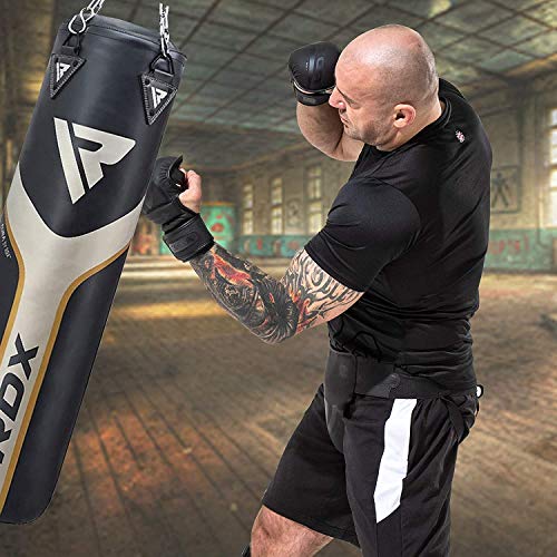 RDX MMA Hybrid Sparring Gloves, Maya Hide Leather, Open Ventilated Palm, Padded Mitts Martial Arts Kickboxing Muay Thai Training Cage Fighting, Men Adult, Punching Bag and Pads Workout - size: X-Large
