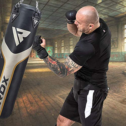 RDX MMA Hybrid Sparring Gloves, Maya Hide Leather, Open Ventilated Palm, Padded Mitts Martial Arts Kickboxing Muay Thai Training Cage Fighting, Men Adult, Punching Bag and Pads Workout - size: X-Large