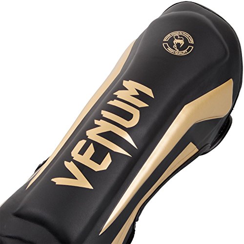 Venum Elite Standup Shin Guards - color: Black/Gold, size: Medium