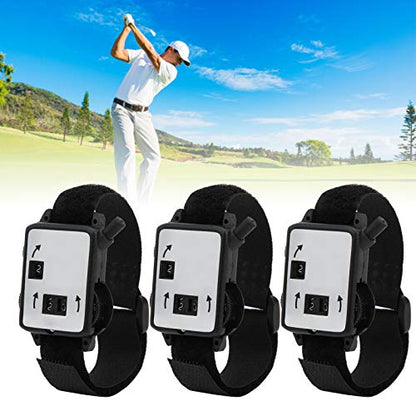 Changor 3 Pack Score Counter Watch, Manual Stroke Keeper Wrist Counter Small Compact for Golfers Plastic Accessories