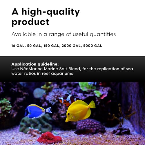 Brightwell Aquatics - NeoMarine Marine Salt Blend for Reef Aquarium - Fish Tank Starter Aquarium Salt - Aquarium Water Treatments, 16-GAL - size: 50-GAL