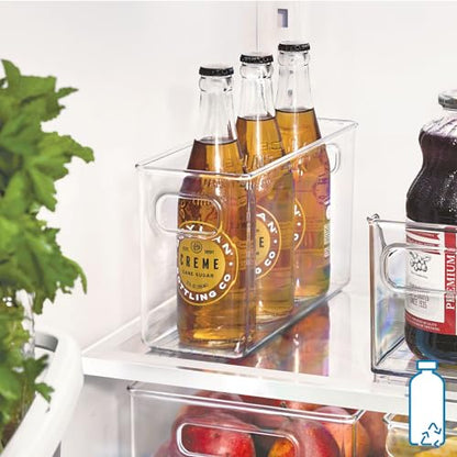 iDesign Slim Clear Plastic Storage Bin, Tall Narrow Organizer for Kitchen, Fridge, Freezer, or Pantry - style: Pack of 1