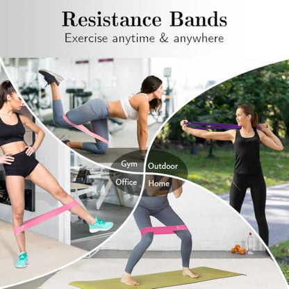 Resistance Bands for Working Out, 5 Levels Elastic Exercise Bands - color: Pink