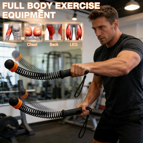 Weighted Ropeless Battle Ropes,Heavy Duty Portable Cordless Battle Ropes for Home Gym with Poster,Workout Exercise Rope for Strength Building,Fitness Equipment for Men & Women(Black)