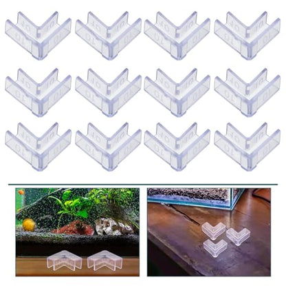 25pcs Fish Tank Corner Guards, 90 Degree L-Shaped Aquarium Glass Edge Protectors for 10mm Thickness, Safety Anti-Collision Corner Rack for Home and Office Use