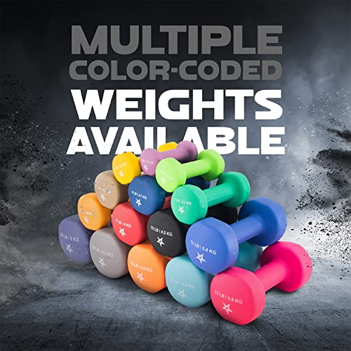 Yes4All Neoprene Dumbbells, Pairs and Sets with Rack for Home Workouts - color: I. Black - 10lbs - Pair, style: Pair