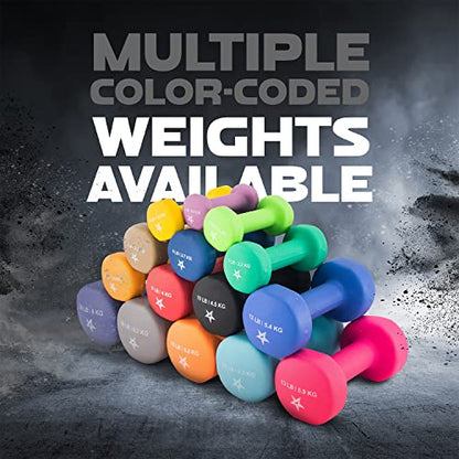 Yes4All Neoprene Dumbbells, Pairs and Sets with Rack for Home Workouts - color: I. Black - 10lbs - Pair, style: Pair