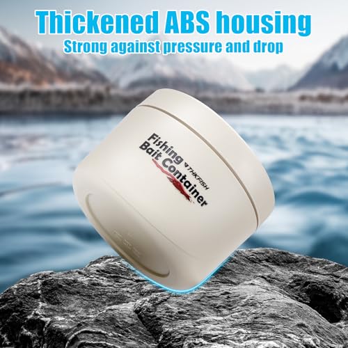 THKFISH Fishing Bait Container, Stainless Steel Insulated Live Bait Storage, Worm Bait Holder, Bait Storage Box, Nightcrawler Box, Bait Bucket to Keeps Bait Fresh and Alive - color: 1PCS-0.6L