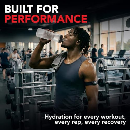 50 Strong | Bulk Water Bottles, 24-Pack, 22 oz, Sports Squeeze, Clear - color: Clear