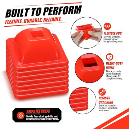 2" (15, 30 Pcs) Training Cones for Sports - color: Orange