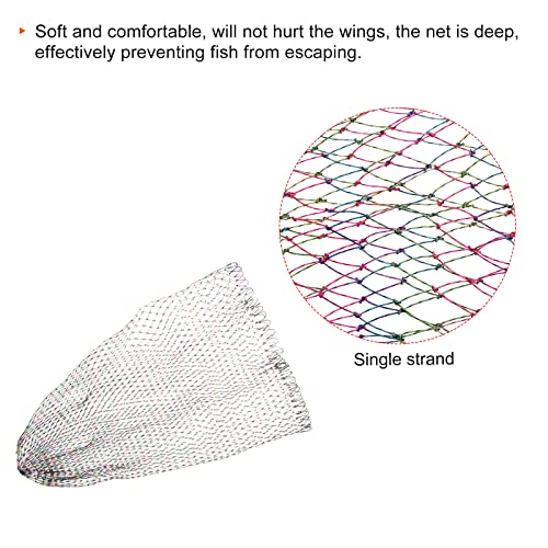 PATIKIL Fishing Net Replacement, Dia. 23.6" PE Landing Net Replacement Mesh for Freshwater Saltwater Fishing, Multicolor