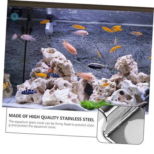 BESPORTBLE 12pcs Aquarium Lid Brackets Fish Tank Cover Clips for Secure Glass Support Easy Installation Suitable for Rimless Aquariums